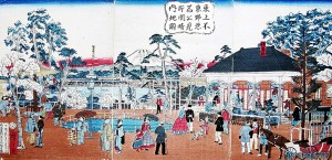 上野公園地不忍見晴図_明治期の上野精養軒