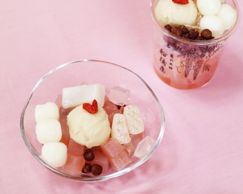 苺ミルク白玉あんみつ（白蜜）【1/8～2/1到着】【冷蔵品】