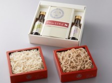 半生そば詰合せMIX【半生堀井(旬そば)・半生更科各1箱4人前、瓶つゆ2本4人前】