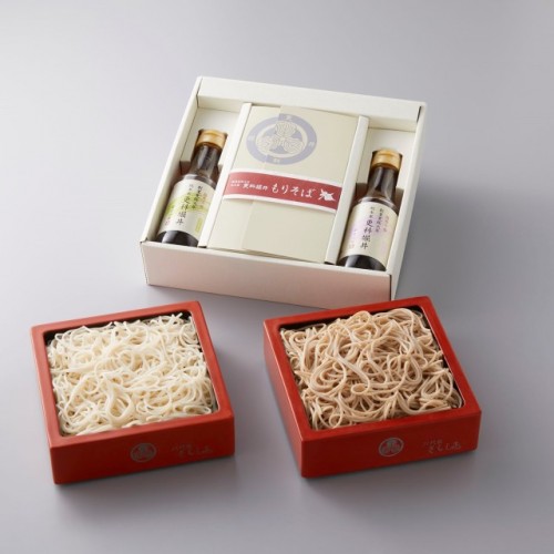 半生そば詰合せMIX【半生堀井(旬そば)・半生更科各1箱4人前、瓶つゆ2本4人前】